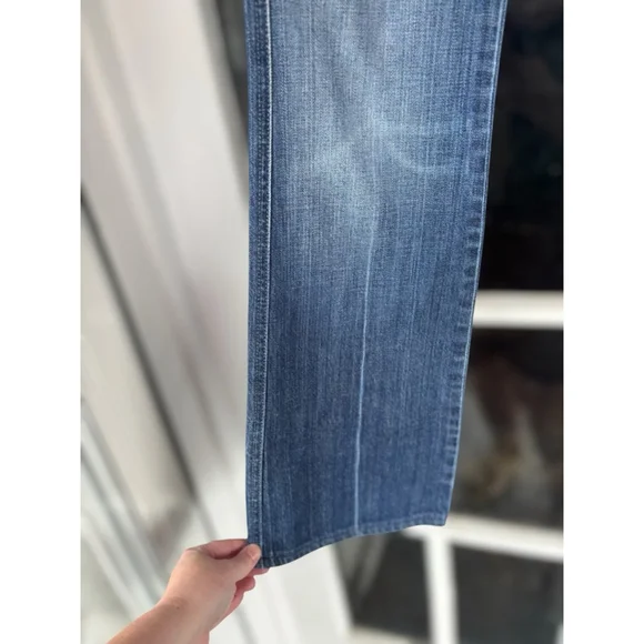 7 For All Mankind Women’s Size 28 The Lexie Petite Blue Medium Wash Flare Jeans - Picture 8 of 15